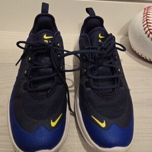 Nike Air Max Axis Midnight Navy Neon Yellow Kids' Shoes - Size 13C Youth